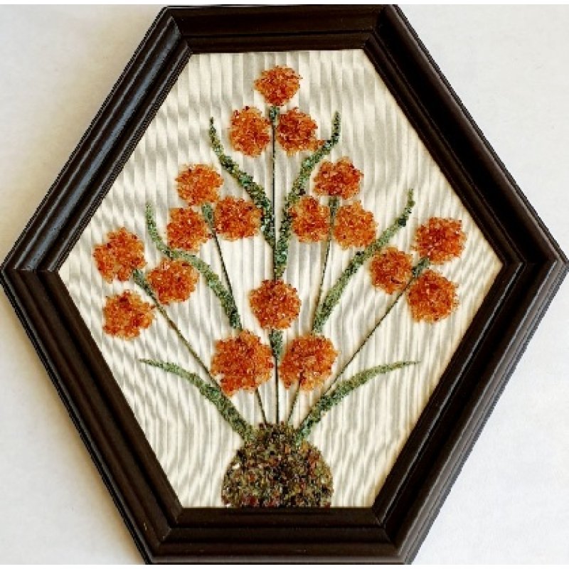 Wandversiering met halfedelstenen en/of edelstenen